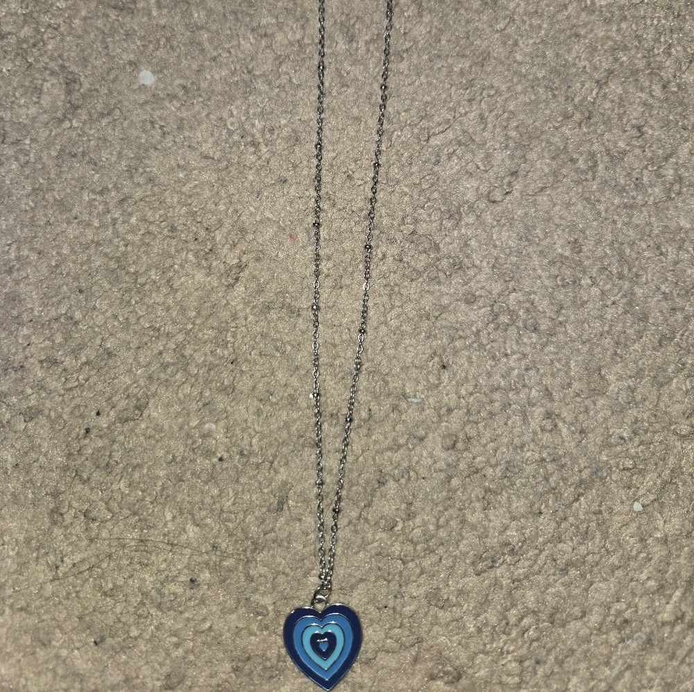 Blue Heart Necklace